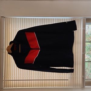 Unipro men's small warmup jacket. No tags but never worn. Navy blue, red  white